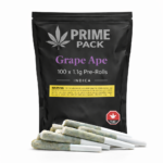 Prime Pack Grape Ape – 100 × 1.1g Pre-Rolls (Indica)