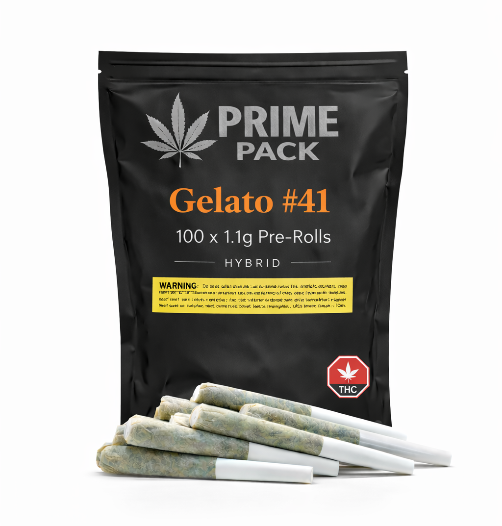 ED0DA859-6FCA-41C7-BD32-DFF5009A0A94 Prime Pack Grelaro #41 – 100 × 1.1g Pre-Rolls (Hybrid) - Image 1